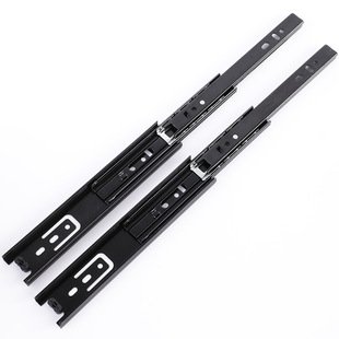 三节抽屉滑轨导轨衣柜橱柜碗柜抽拉推拉滑道静音侧装轨道条