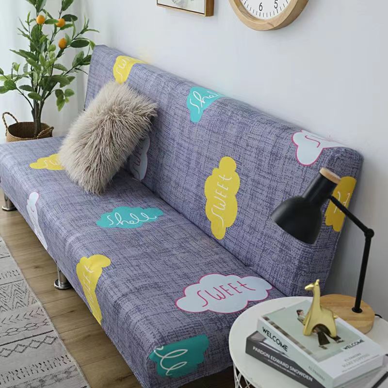 夏客厅简易两用折叠无扶手沙发床套罩弹力保护套全包盖四季通用型