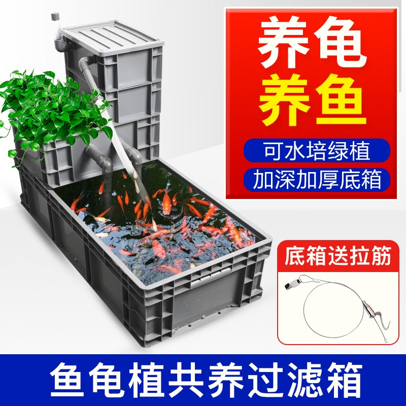 养鱼养龟循环过滤免换水沼泽生态缸大型过滤器家用混合乌龟晒台箱