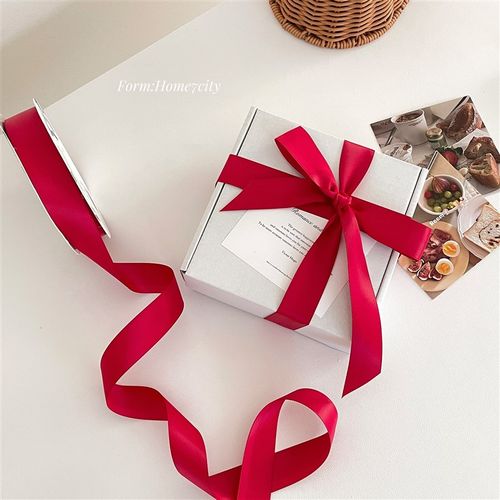 高品质哑光丝带礼物包装绳鲜花扎带蝴蝶结唯美温柔肤感缎面彩带