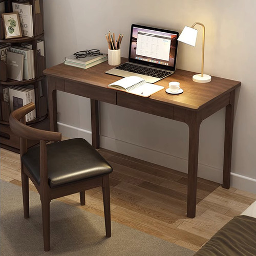 实木书桌家用书房简约办公桌卧室学习桌小户型学生写字桌子电脑桌