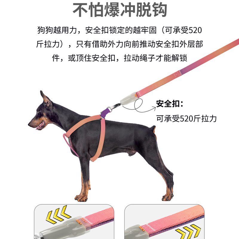 若宠紧急脱险牵引绳自动脱扣牵狗遛狗链大中小型犬宠物狗狗牵引绳