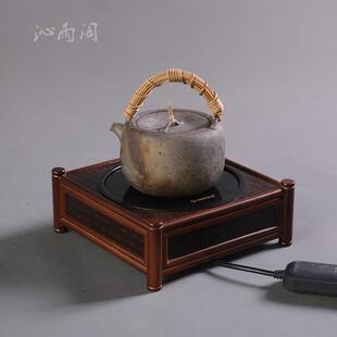 围炉煮茶器茶室高端楠竹电陶炉电热烧水壶静音煮茶炉 沁雨阁新中式