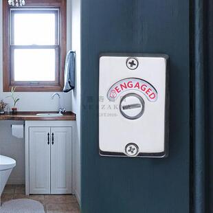 言寺杂货-法式中古门木门插销锁卫生间门标识锁 店铺厕所门指示锁