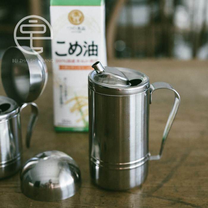 覆古经典不滴油。日本制进口一菱金属不锈钢油壶防腐蚀厨房家用