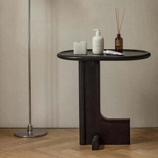 山隐造物丁字边几北欧客厅全实木床头小茶几原木可移动轻奢多功能