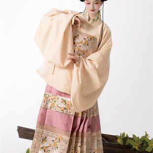 无贰集【闲来秋月】圆领y兔子补服交领衫明制秋冬日常