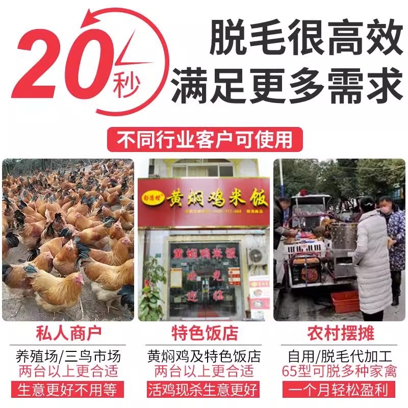 硕禾全自动鸡鸭鹅脱毛机杀鸡拔毛家用鸡家禽毛机器商用不锈钢涡轮