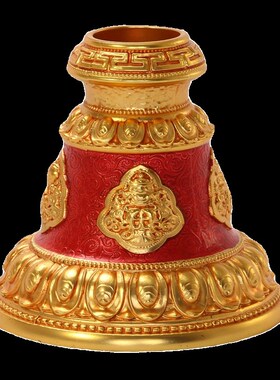 手摇转动轮底座转金筒底八吉祥藏族莲底座黄铜