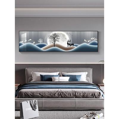 卧室135装约饰画床头馨挂画温福鹿现客厅主卧墙画代简房间背景墙