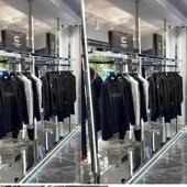 服装 货架商场发光架侧挂陈列 店不锈钢带灯展示架天地挂衣架男女装