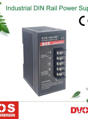 点石DOS导轨式开关电源供应器直流24V4.2A足功率100W质保三年