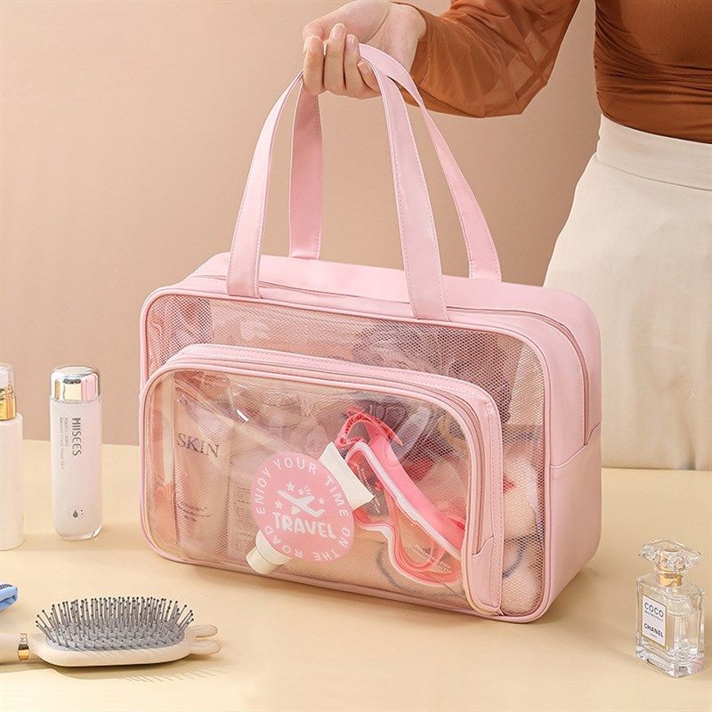 透明pvc洗漱包手提单肩干湿分离包游泳健身洗浴袋防水化妆收纳包,收纳整理,化妆包,淘宝优惠券,粉丝福利购,淘宝优惠卷