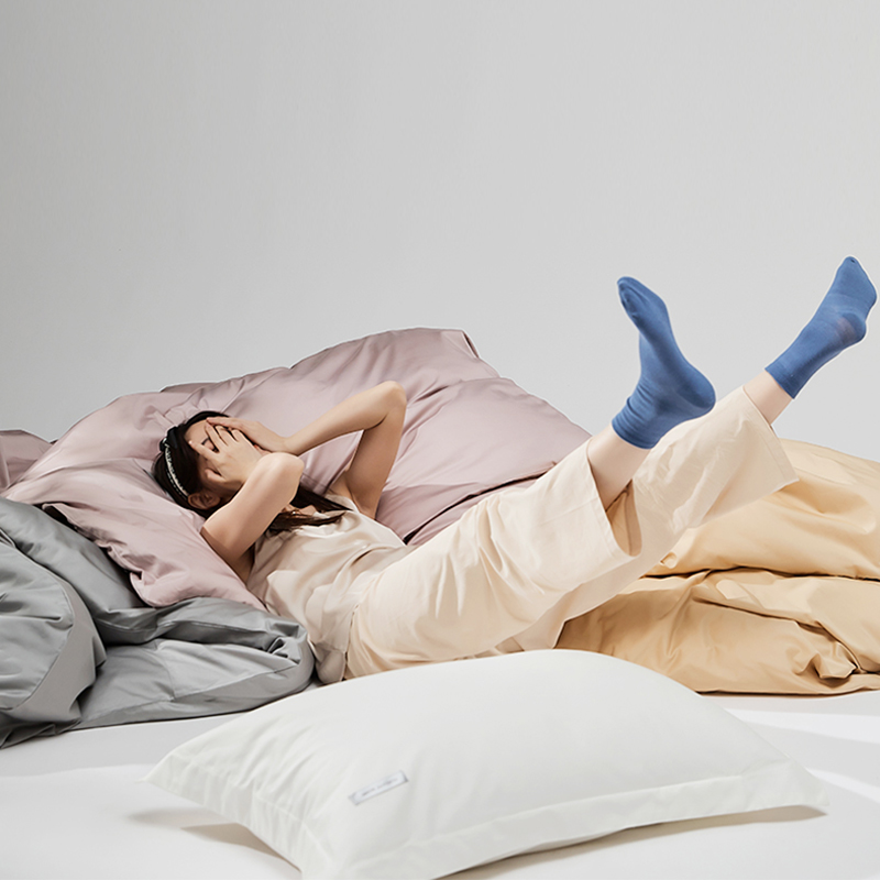 100支长绒棉纯色被套单件全棉被套三件套单人学生宿舍被罩