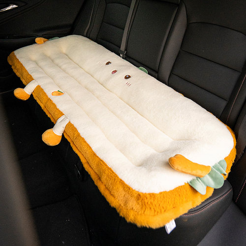 汽车坐垫后排座椅靠背加厚车后座垫子椅子屁垫椅垫毛绒座垫秋冬季