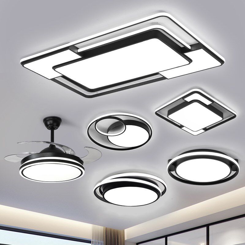 客厅灯长方形大灯吸灯顶灯led卧C室灯现代简约灯具吸顶灯全屋套餐