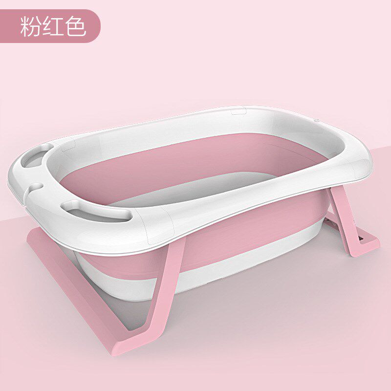 婴儿宝宝折叠浴盆儿童洗澡盆家用加厚大号加长新生儿洗澡折叠浴盆