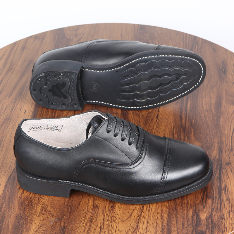 3516工厂78式三接头手工皮鞋皮趟底防臭吸汗男工作鞋耐磨轮胎底男