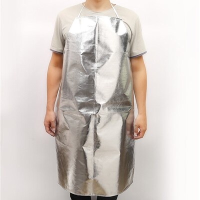 1000度铝箔隔热服铝厂锻造冶炼阻燃防火耐高温围裙隔热防护服套装