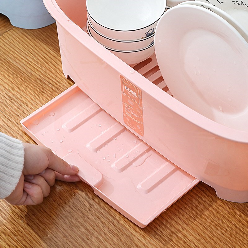 大号放碗柜厨房塑料带盖沥水架碗架装碗筷收纳箱收纳盒碗碟置物架