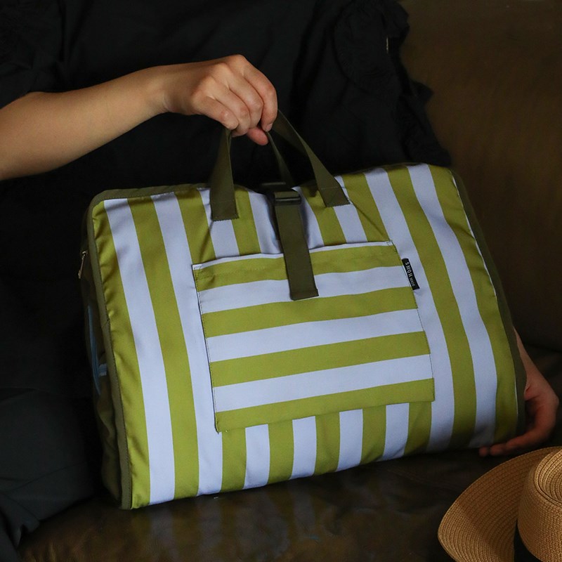 便携挂式旅行收纳袋出差内衣裤分装整理行李箱拼色条纹收纳包套装