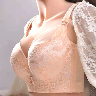 有钢圈调整收副乳文胸内衣女胖mm200斤162款 特大胸罩加大码 薄款