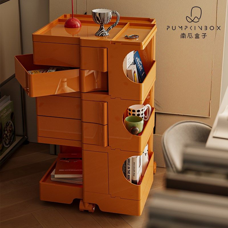 ins风小推车置物架化妆品收纳柜床头网红可移动旋转多功能收纳架,住宅家具,移动边几/推车,淘宝优惠券,粉丝福利购,淘宝优惠卷