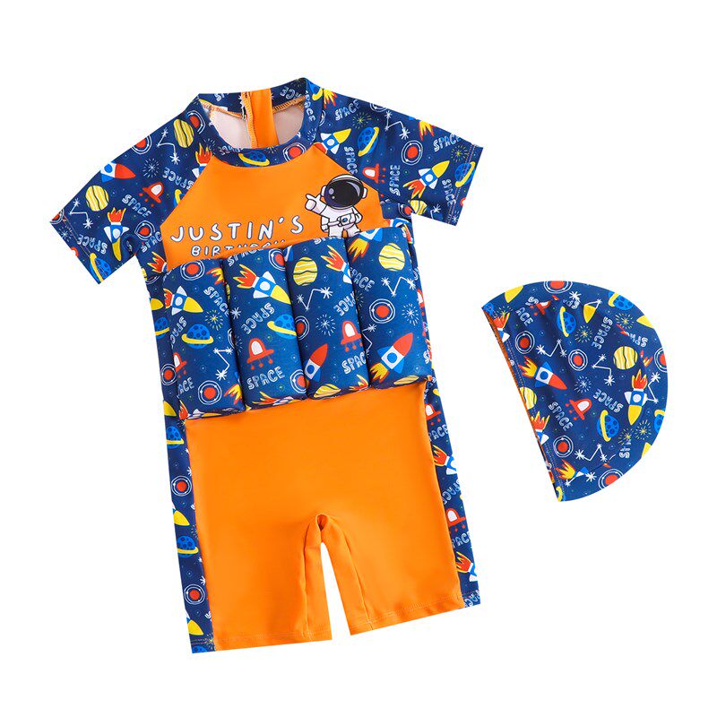 儿童浮力泳衣中小童婴幼儿1岁3岁5岁女孩宝宝连体可爱游泳衣装备