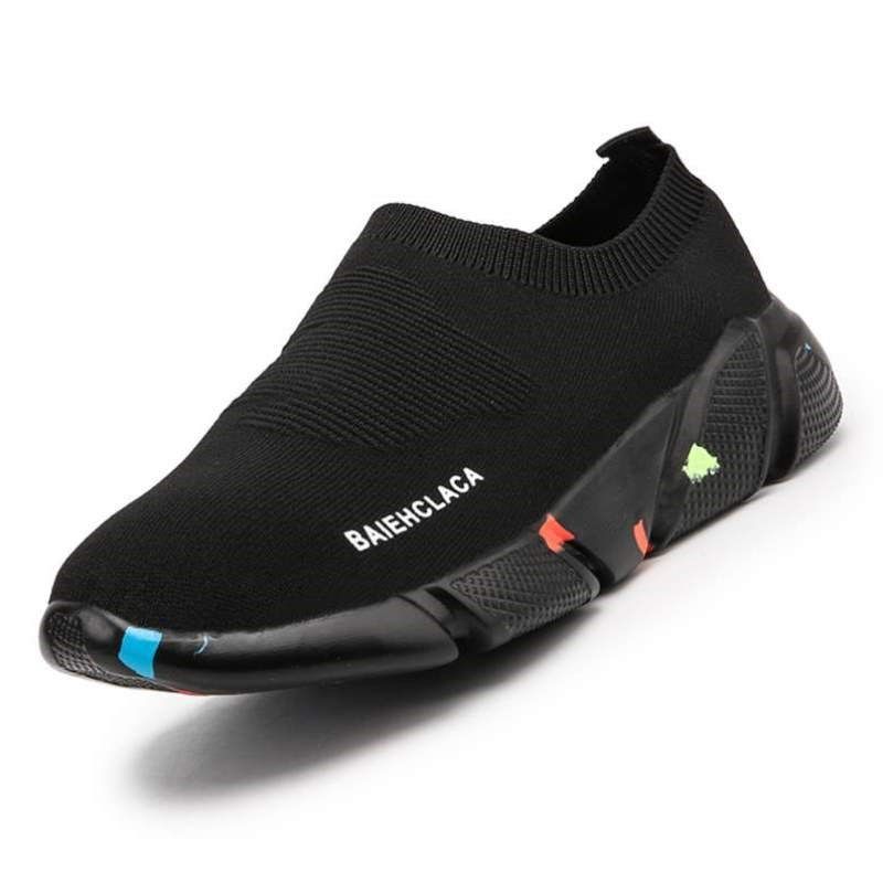 透气鞋带网鞋夏天男鞋不系带学生防臭无懒人鞋子运动休闲男