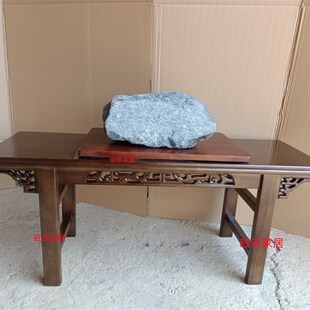 定制实木盆景架奇石架鱼缸架长条桌条案供桌玄关桌艺术Y品摆放桌