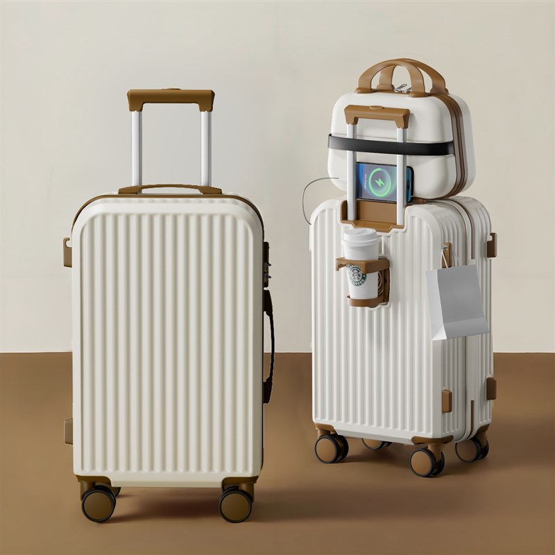 2025新款行李箱男学生多功能旅行箱26寸耐用万向轮女密码拉杆箱