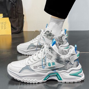 2024夏季 鞋 新款 青少年厚底防滑网红工装 子 百搭高帮运动休闲鞋 男鞋