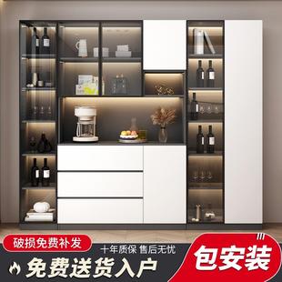 餐边柜靠墙一体高柜现代简约轻奢酒柜客厅储物柜厨房收纳柜置物柜