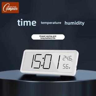 Combas数显时钟家庭客厅卧室学生石英表时钟室内大屏幕婴儿房温度