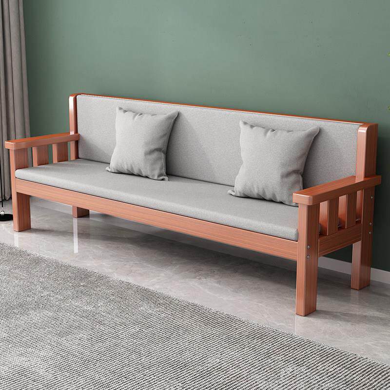 实木沙发客厅组合新中式三人位靠背长椅小户型简约木质沙发出租房