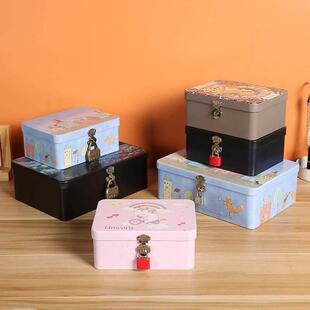 学生手机管理箱子带锁的小匣子贵重物品保管箱证件收纳盒铁盒宿舍