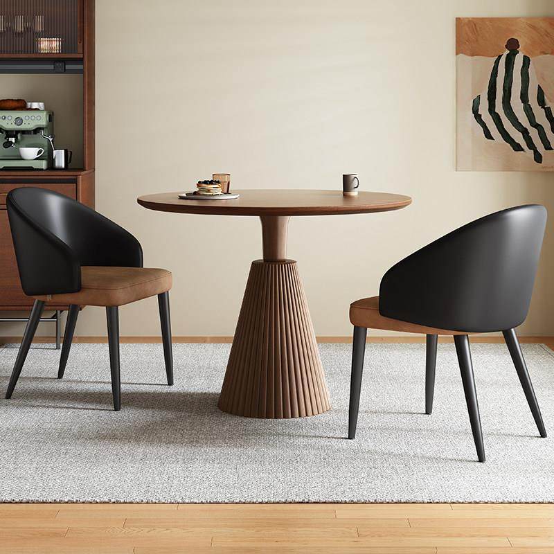 实木中复古风圆形饭餐桌椅子组合家用客厅阳台小户型咖啡吧台茶几,住宅家具,实木餐桌,淘宝优惠券,粉丝福利购,淘宝优惠卷
