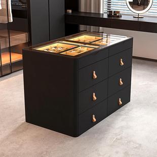 衣帽间中岛柜台高级感首饰手表配饰展示台女服装店中岛展示柜