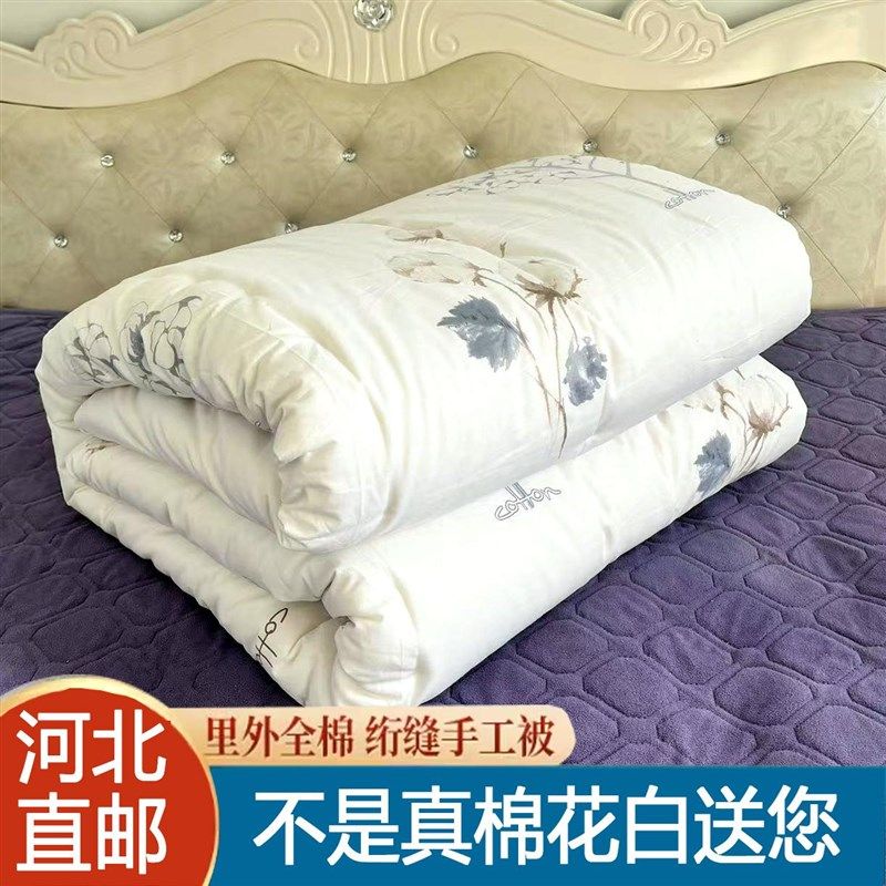 棉花被子被芯100%河北长绒棉盖被单双人学生棉絮全棉春秋空调冬被,床上用品,棉花被,淘宝优惠券,粉丝福利购,淘宝优惠卷