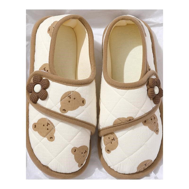 孕妇月子鞋秋季薄款910月份包跟软底防滑产妇产后棉拖鞋女春秋款