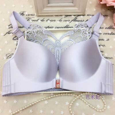 厚90B无痕纯色前扣大码文胸聚拢200斤加大美背90E95D无钢薄款内衣