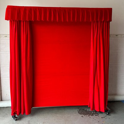 开业仪式招牌红布花球不锈钢揭牌架开幕启动仪式揭幕布轨道拉幕式