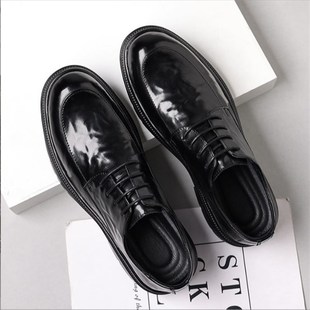 男2025夏季 新款 时尚 男士 子男系带皮鞋 皮鞋 透气镂空鞋 6005 商务正装