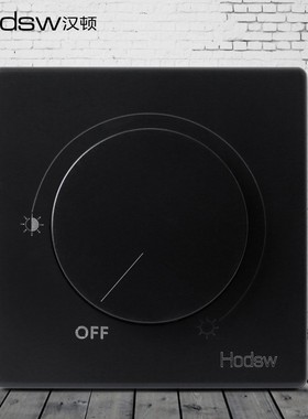 BE黑色无极调光开关旋钮式86型灯光2000W超大功率可控硅调光开关