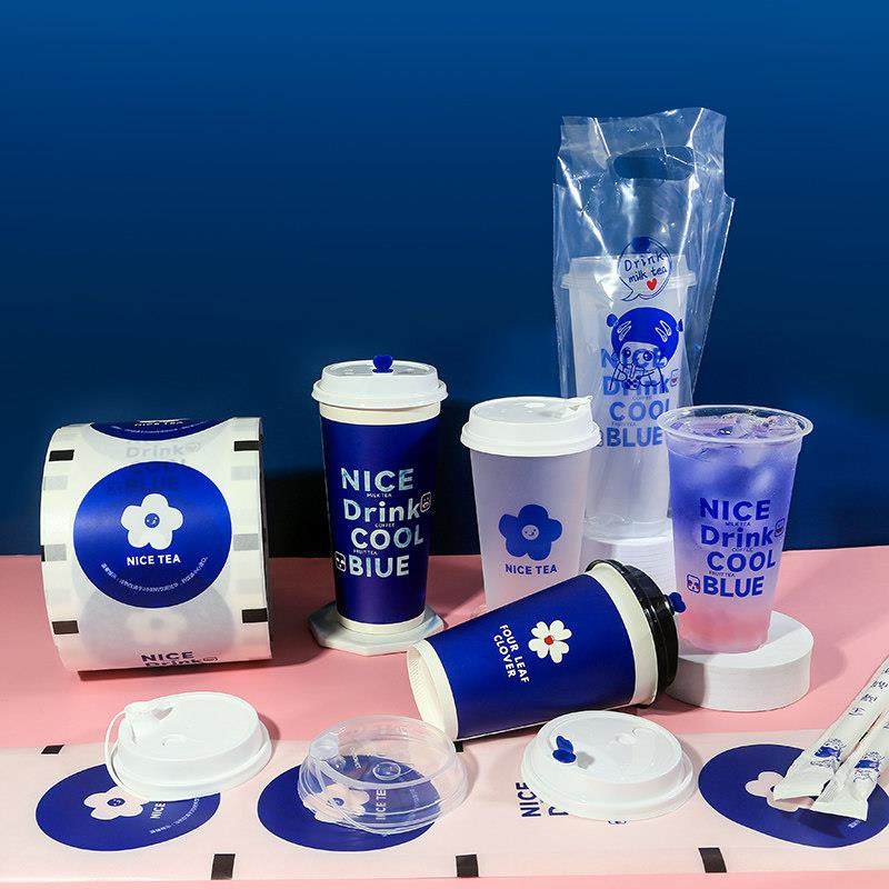 90口径一次性加厚塑料奶茶杯子带盖网红商用外卖打包专用定制logo,餐饮具,塑杯,淘宝优惠券,粉丝福利购,淘宝优惠卷