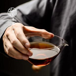 禾风 加厚家用大号茶海功夫茶具分茶器茶漏套 中式 耐热玻璃公道杯