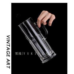 {岛屿佳境色 江天涵清虚}水晶玻璃杯精酿高啤酒杯大容量中古杯子