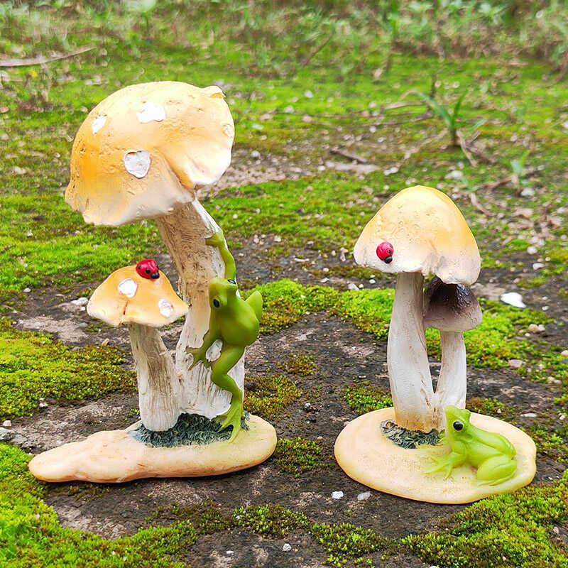 仿真蘑菇摆件户外庭院花园布置阳台造景装饰品树脂工艺品创意小品,家居饰品,户外/庭院摆件,淘宝优惠券,粉丝福利购,淘宝优惠卷
