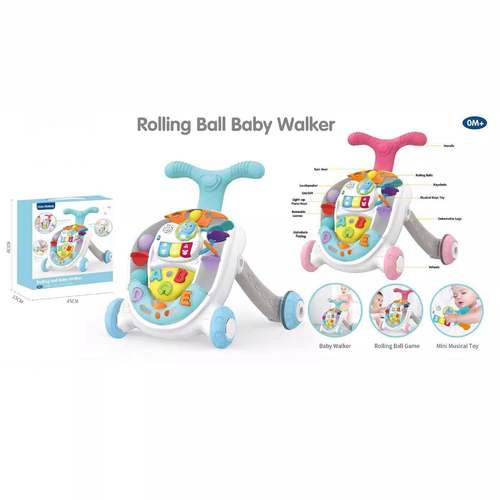 三合一婴儿学步车宝宝手推防摔多功能助步车音乐滑行车0-18月