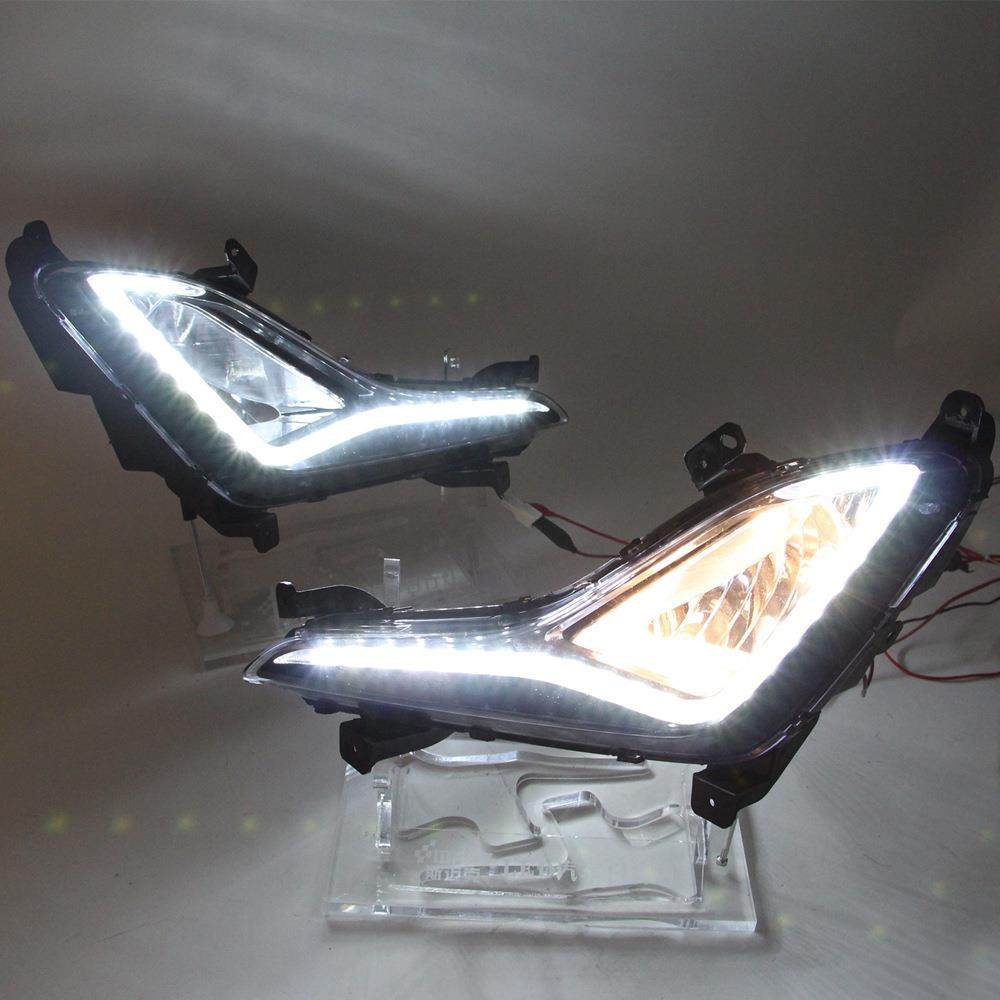 适用于现代伊兰特日行灯14-15款Elantra改装专用LED日间行车灯